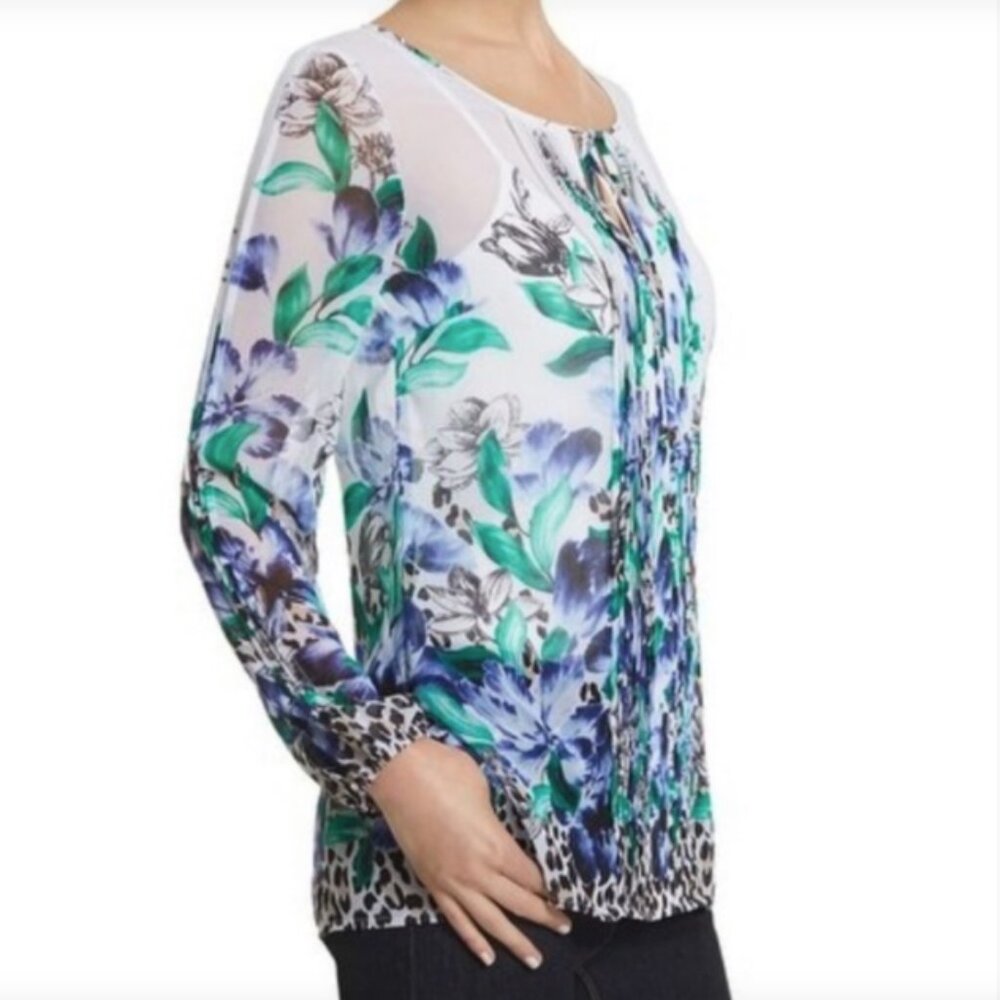 White House Black Market - Floral Blouse- Size (00)